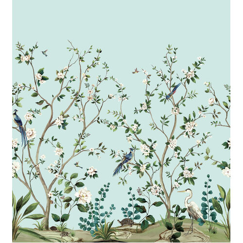 Heron Botanical Mural