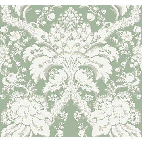 French Artichoke Damask Wallpaper