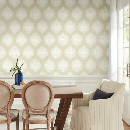 Signet Medallion Damask Wallpaper