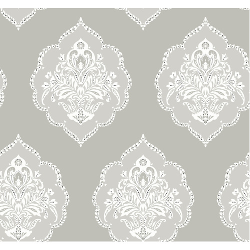 Signet Medallion Damask Wallpaper