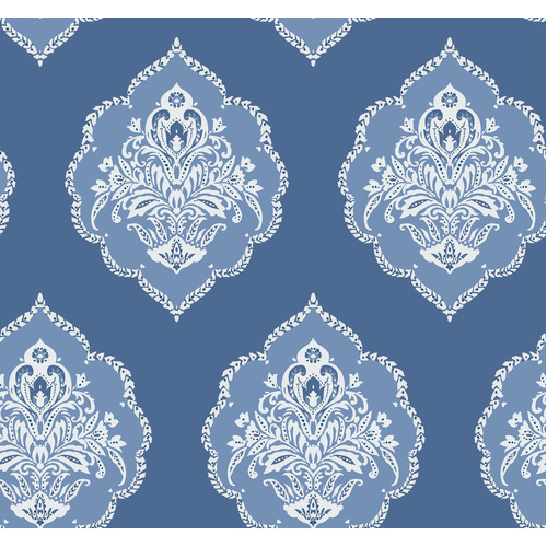 Signet Medallion Damask Wallpaper