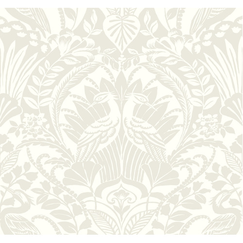 Egret Damask Wallpaper