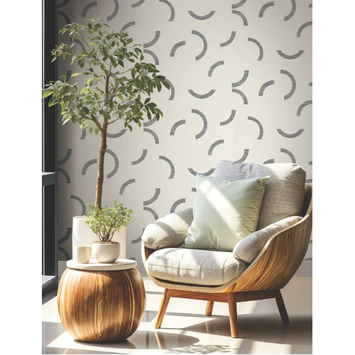 Lunula | Modern Geo Crescent Wallpaper