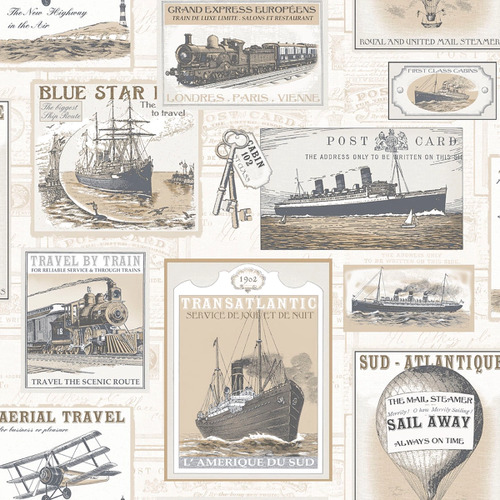 Traveller | Vintage Postcard Wallpaper