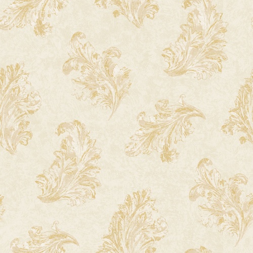 Floating Acanthus | Damask Leaf Wallpaper