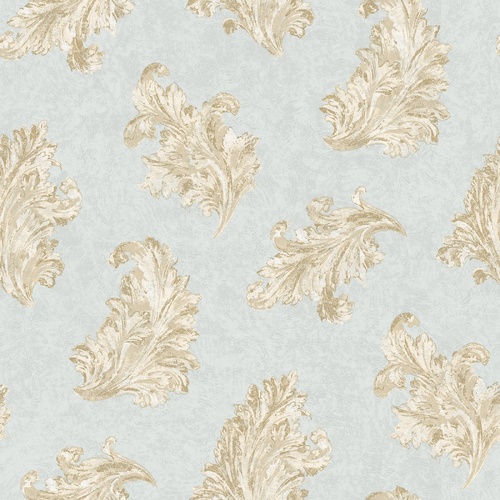 Floating Acanthus | Damask Leaf Wallpaper