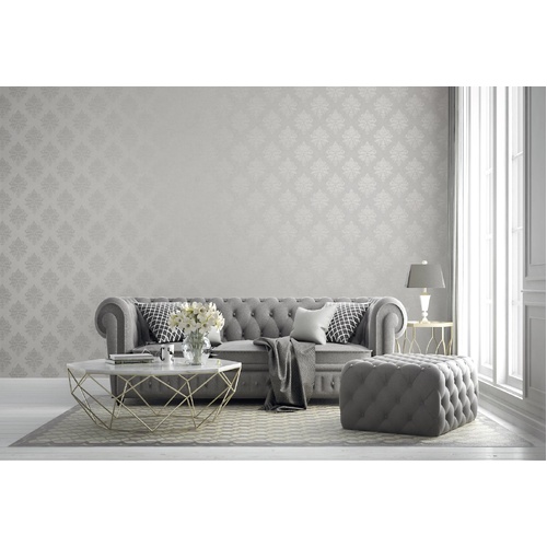 Diamond Damask | Acanthus Motifs Wallpaper