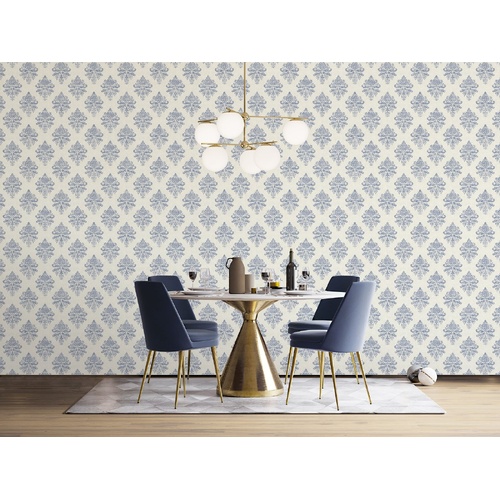 Diamond Damask | Acanthus Motifs Wallpaper