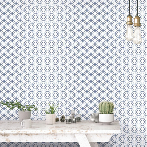 Geo Line | Simple Trellis Wallpaper