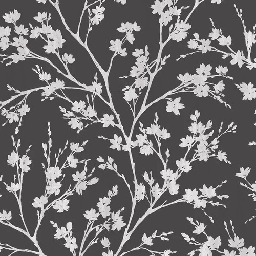 Floral Stamp | Wood Foliage Outline Wallpaper