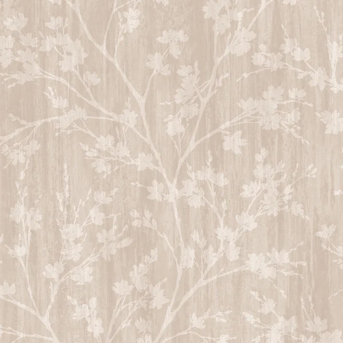 Floral Stamp | Wood Foliage Outline Wallpaper