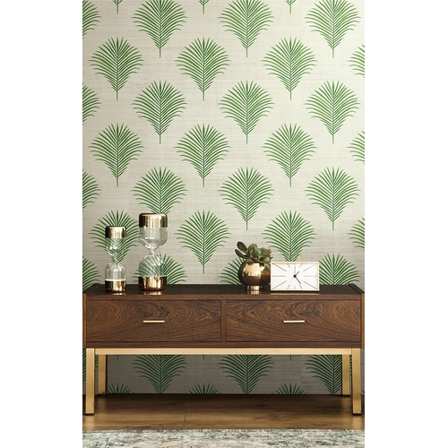 Leaf Motif | Grasscloth Palm Wallpaper