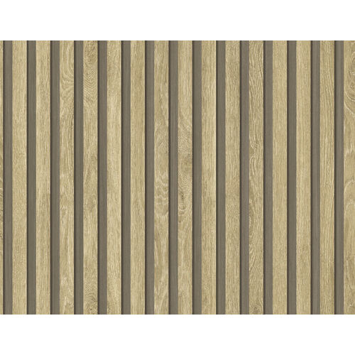 Jun | Faux Wood Slat Wallpaper