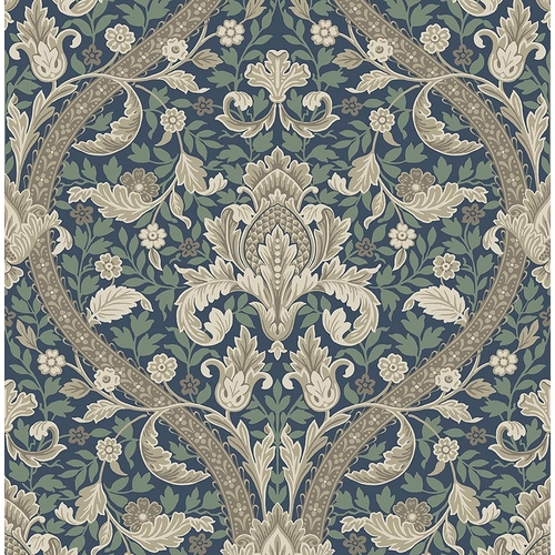 Kelmscott | Damask Foliage Wallpaper