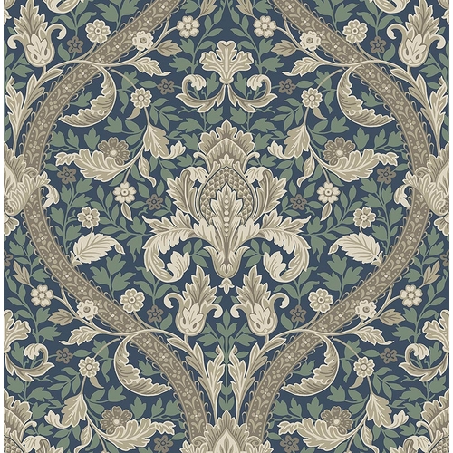 Kelmscott | Damask Foliage Wallpaper