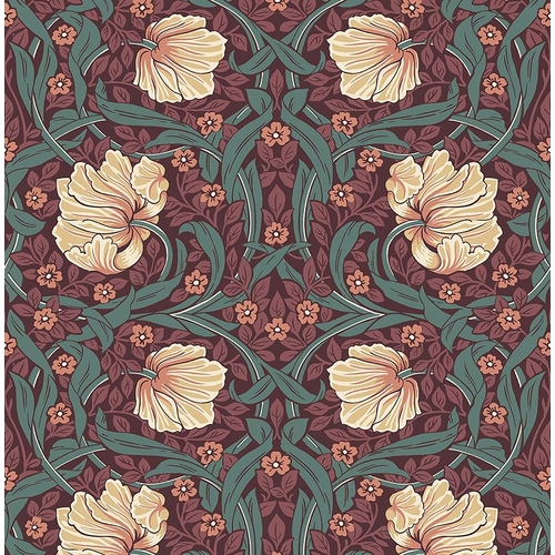 Pimpernel | Floral Damask Wallpaper