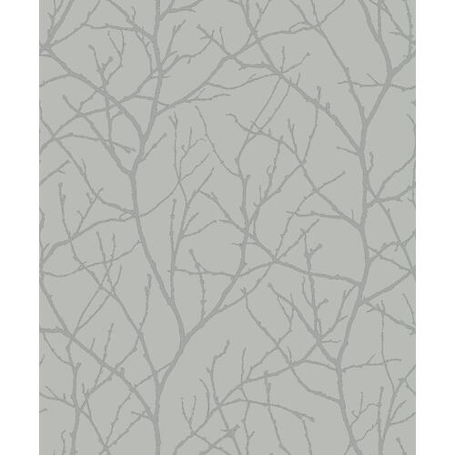 Tree Silhouette | Metallic Branches Wallpaper