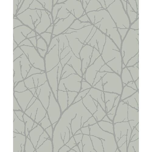 Tree Silhouette | Metallic Branches Wallpaper