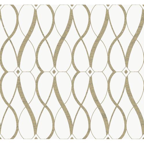 Graceful Geo | Metallic Trellis Wallpaper