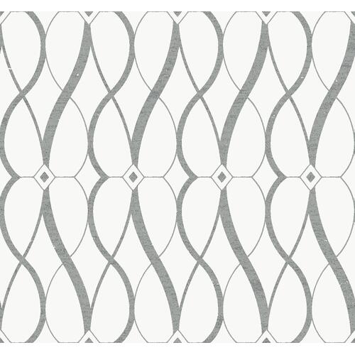 Graceful Geo | Metallic Trellis Wallpaper