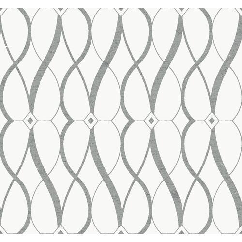 Graceful Geo | Metallic Trellis Wallpaper