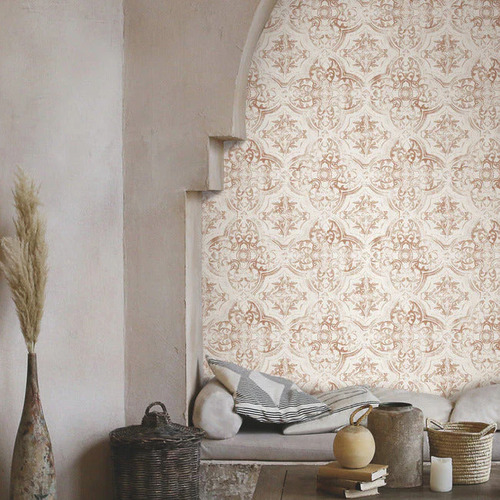 Quartet | Damask Quatrefoil Wallpaper