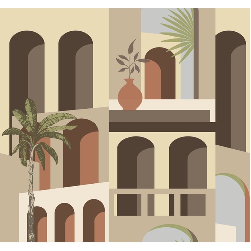 Monte Vista | Coastal Facade Wallpaper