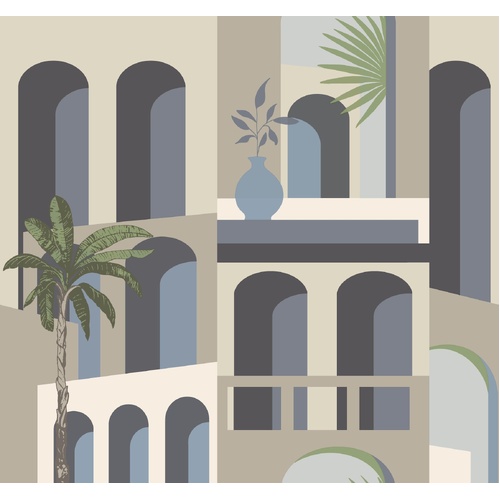 Monte Vista | Coastal Facade Wallpaper