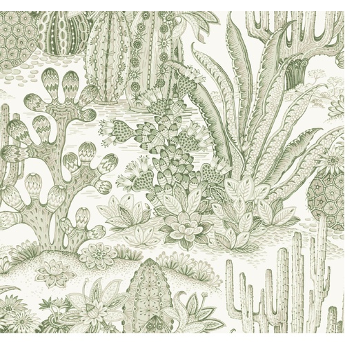 Lotus Land Cacti | Desert Scene Wallpaper