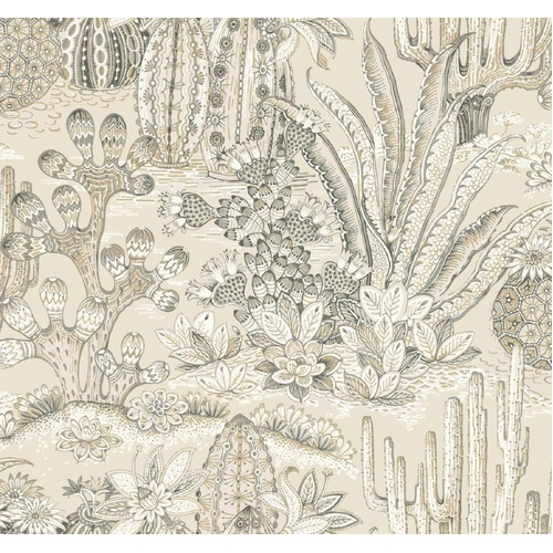 Lotus Land Cacti | Desert Scene Wallpaper