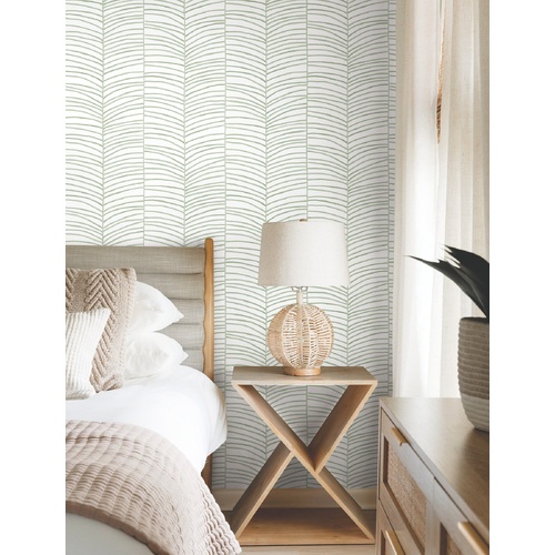 Cascade Palm Chevron | Abstract Stripe Wallpaper