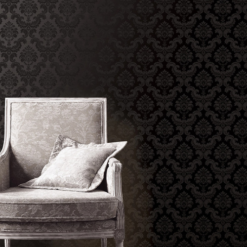 Feathered Damask | Vintage Flower Wallpaper