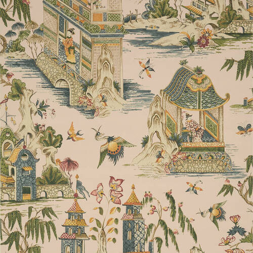 Grand Palace | Chinoiserie Scene Wallpaper