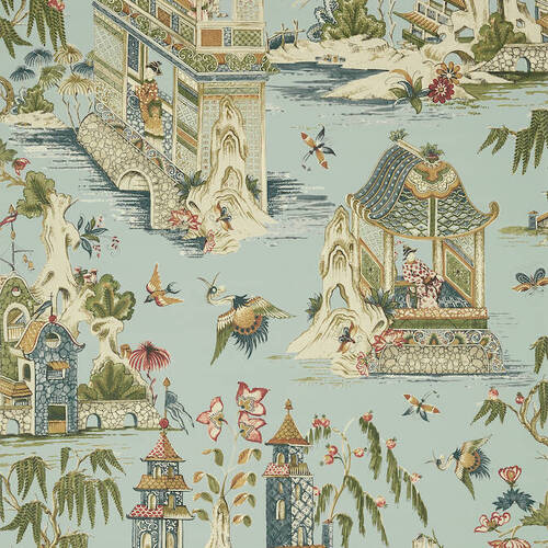Grand Palace | Chinoiserie Scene Wallpaper