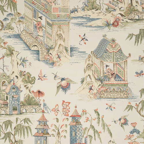 Grand Palace | Chinoiserie Scene Wallpaper