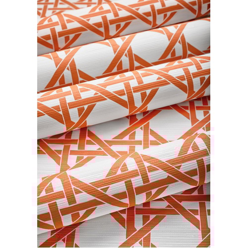 Canary Trellis | Rattan Look Wallpaper