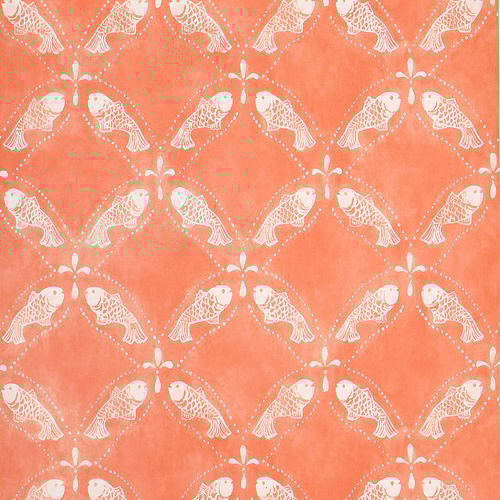 Santorini | Fish Trellis Wallpaper