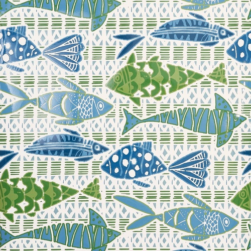 Batik Fish | Painted Fish Wallpaper
