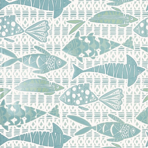 Batik Fish | Painted Fish Wallpaper