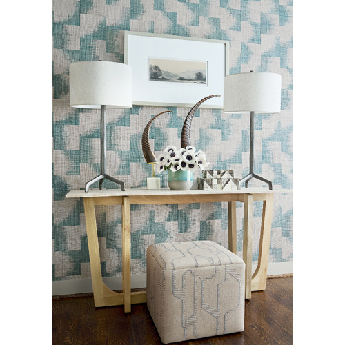 Raffia Squares | Woven Tile Wallpaper