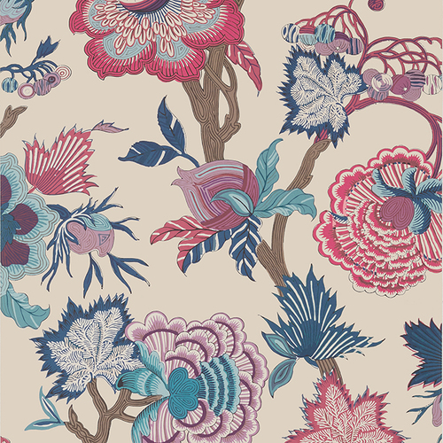 Indienne Jacobean | Textile Floral Wallpaper