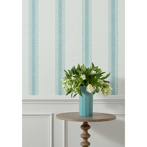 Cambridge Stripe | Paisley Ribbon Wallpaper