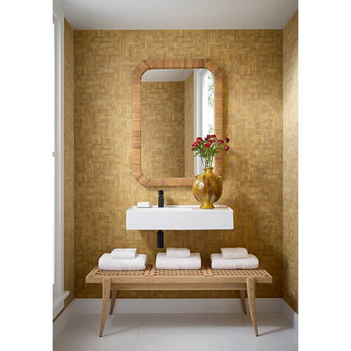 Bamboo Mosaic | Textured Vinyl Wallpaper