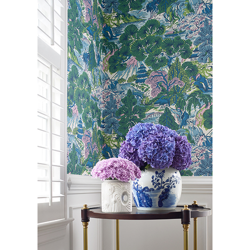 Pagoda Trees | Lush Chinoiserie Wallpaper