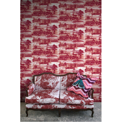 Glasgow Toile | Vintage Town Wallpaper