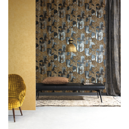 Mask | Tribal Herringbone Wallpaper