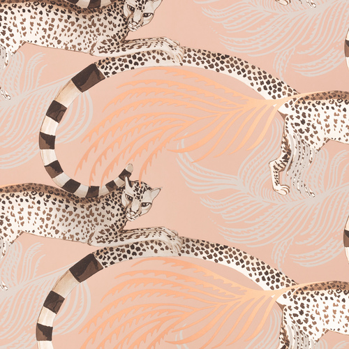 Delilah | Leopards & Feathers Wallpaper