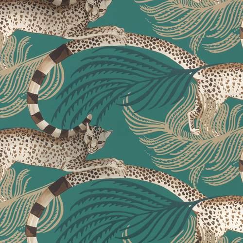 Delilah | Leopards & Feathers Wallpaper
