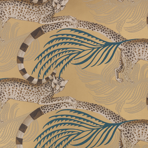 Delilah | Leopards & Feathers Wallpaper