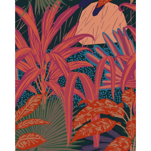 Jardin Imaginario | Tropical Collage Wallpaper